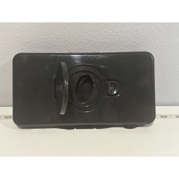 Vintage Graco Baby Wipes Container Travel Sz Black Translucent Refillable EMPTY - Picture 2 of 8